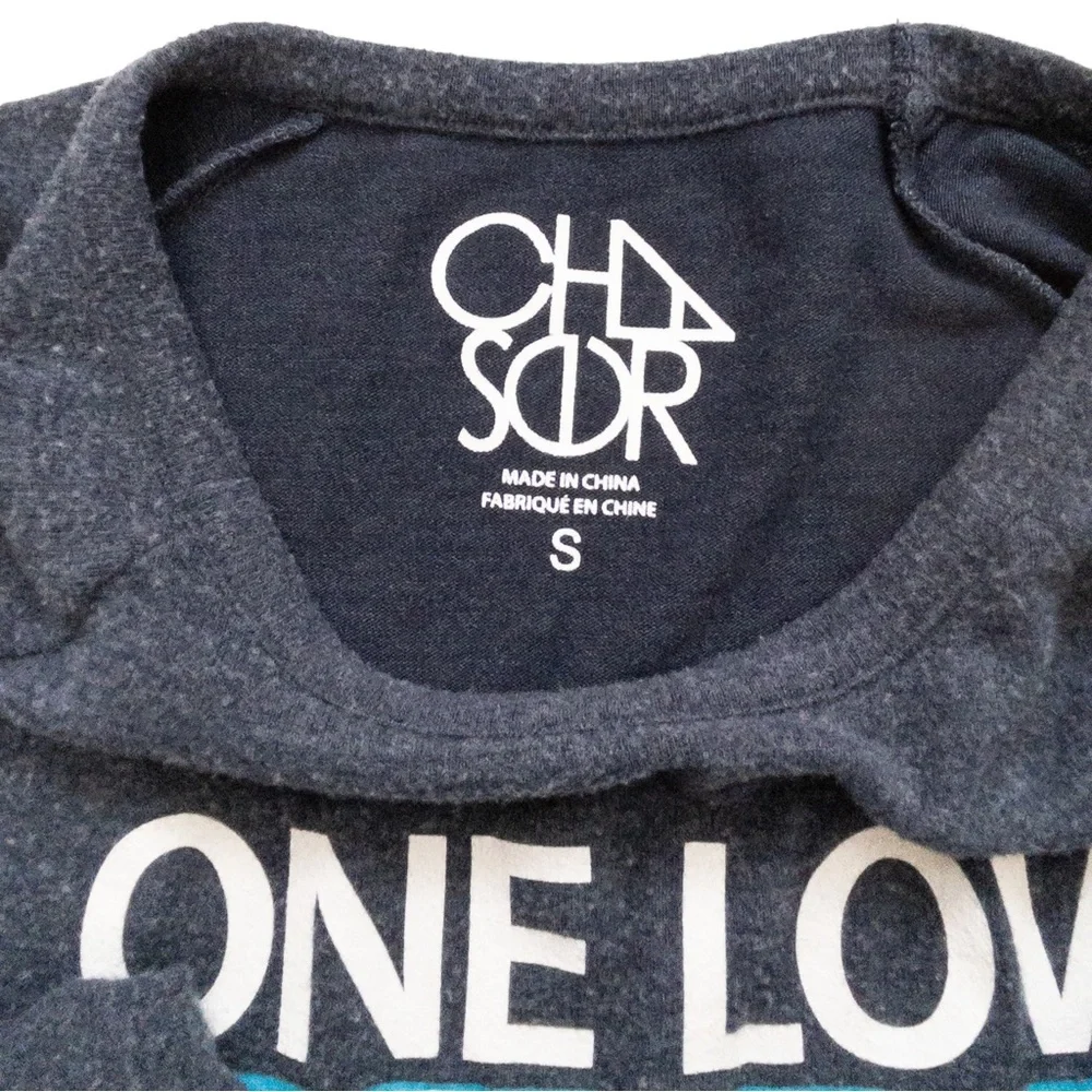 Chaser Sweatshirt Top One Love Rainbow Long Sleeve Stripe S - Picture 9 of 11
